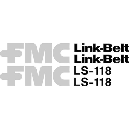Aftermarket Link-Belt Excavator LS-118 New Decal Set with FMC Decals LBLS118DECALSET
